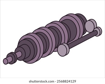 Car Shock Absorber vehicle parts automotive machine automobile element spring suspension detail transportation part shape design icon set