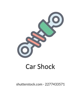 Vector de choque de coche    Rellenar iconos de contorno. Material gráfico simple
