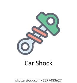 Vector de choque de coche    Rellenar iconos de contorno. Material gráfico simple