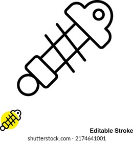 Car Shock Vector Line Icon