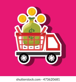 car shop buy online vector illustration eps 10