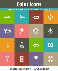 Car shop icon set for web sites and user interface