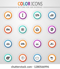 Car shop icon set for web sites and user interface