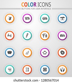 Car shop icon set for web sites and user interface