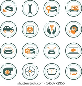 Auto-Shop-Icon-Set für Webseiten und Benutzeroberfläche