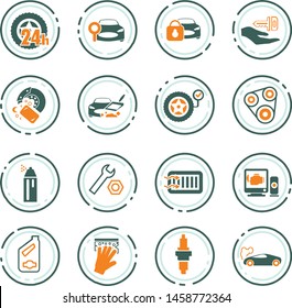 Car shop icon set for web sites and user interface