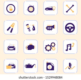 Juego de iconos de tienda de Camiones para sitios web e interfaz de usuario