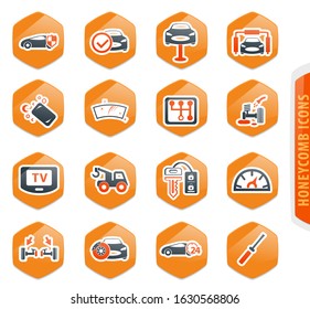 Car shop icon set for web sites and user interface