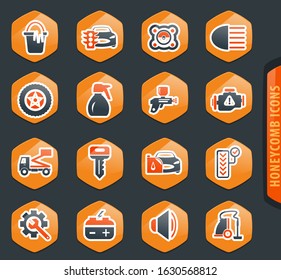 Car shop icon set for web sites and user interface