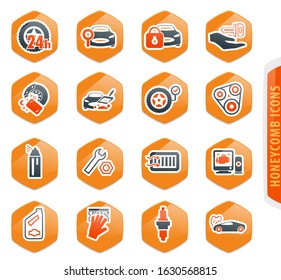 Car shop icon set for web sites and user interface