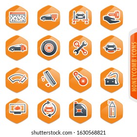 Car shop icon set for web sites and user interface