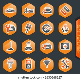 Car shop icon set for web sites and user interface