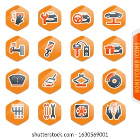 Car shop icon set for web sites and user interface
