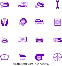 Auto-Shop-Icon-Set für Webseiten und Benutzeroberfläche