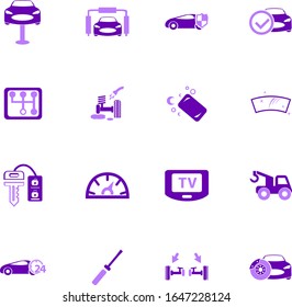 Car shop icon set for web sites and user interface