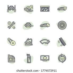 Car shop icon set for web sites and user interface