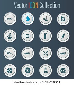 Juego de iconos de tienda de coches para sitios web e interfaz de usuario