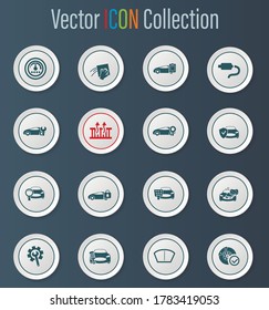 Auto-Shop-Icon-Set für Webseiten und Benutzeroberfläche