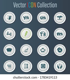 Juego de iconos de tienda de coches para sitios web e interfaz de usuario