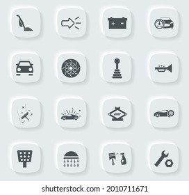 Car shop icon set for web sites and user interface