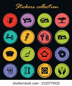 Car shop icon set for web sites and user interface