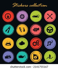 Auto-Shop-Icon-Set für Webseiten und Benutzeroberfläche