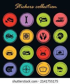 Auto-Shop-Icon-Set für Webseiten und Benutzeroberfläche