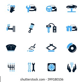 Car shop icon set for web sites and user interface