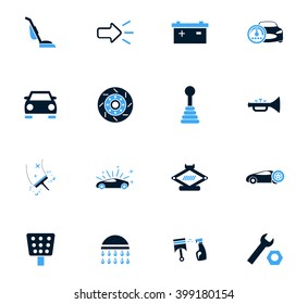 Car shop icon set for web sites and user interface