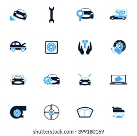 Car shop icon set for web sites and user interface