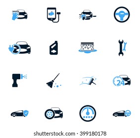 Car shop icon set for web sites and user interface
