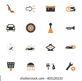 Car shop icon set for web sites and user interface