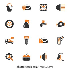 Car shop icon set for web sites and user interface