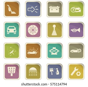 Car shop icon set for web sites and user interface