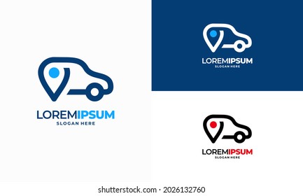 Car Shop Logo Template Design Vector, Car Point Finder Logo Template Design Vector