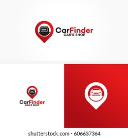 Car Shop Logo Template Design Vector, Car Finder Logo Template Design Vector