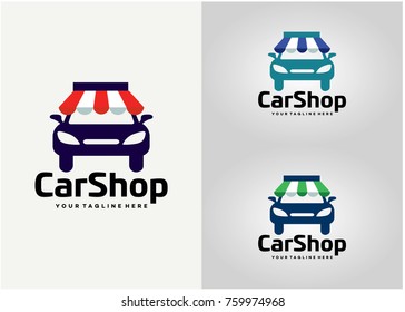 Car Shop Logo Template Design. Creative Vector Emblem for Icon or Design Concept