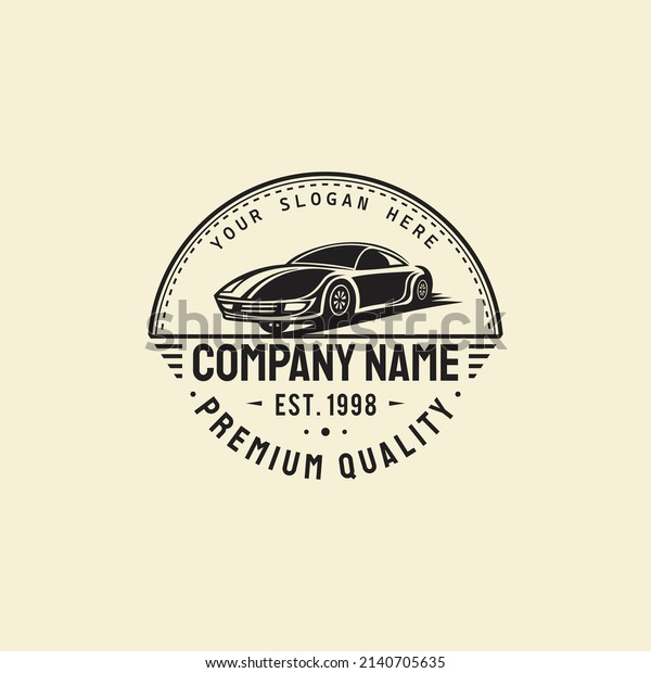 Car shop, car servicing, car repair,  vintage\
logo design.