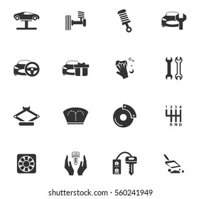 car shop vector icons for user interface design