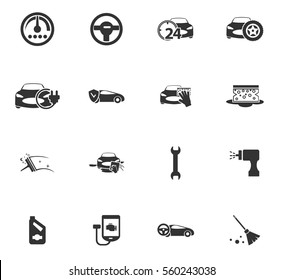 car shop vector icons for user interface design