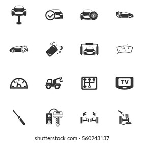 car shop vector icons for user interface design