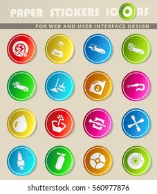 car shop vector icons for user interface design