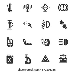 car shop vector icons for user interface design