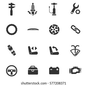 car shop vector icons for user interface design