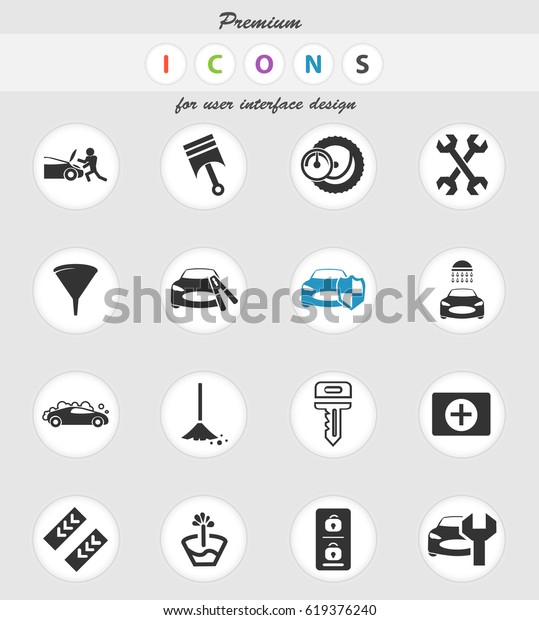 car shop\
vector icons for user interface\
design