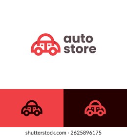 car shop vector logo design