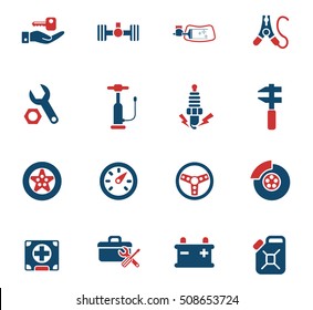 car shop web icons for user interface design