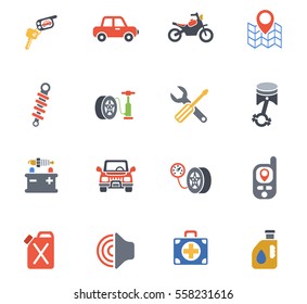 car shop web icons for user interface design