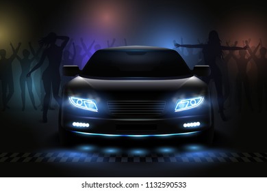 Car Show Lights Composition