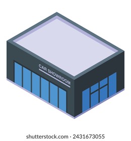 Car showroom dealer icon isometric vector. Auto shop. Garage vehicle